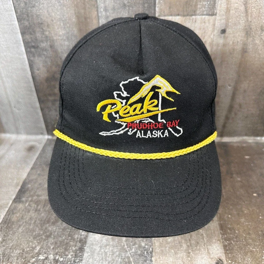 PEAK Oilfield Service Co.‎ Camo Trucker Style Adjustable Black Rope Hat